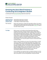 Transcript - Best Practices in Conducting Grid Integration Studies