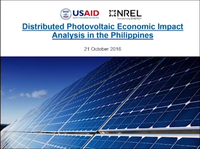 Distributed Photovoltaic Economic Impact Analysis in the Philippines 