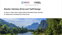 Module 3, Unit 1 — Electric Vehicles and Tariff Design